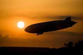 zeppelin sunset