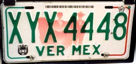 mexican license plate