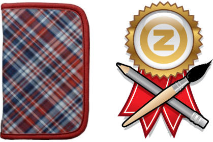 Zazzle Today's Best Award for Red White and Blue Plaid Folio Planner