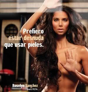 Roselyn Sanchez Desnuda para PETA