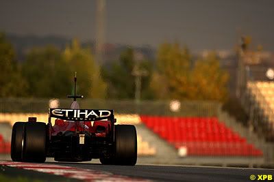 Ferrari Luca Badoer put new parts through serious mileage in the Ferrari