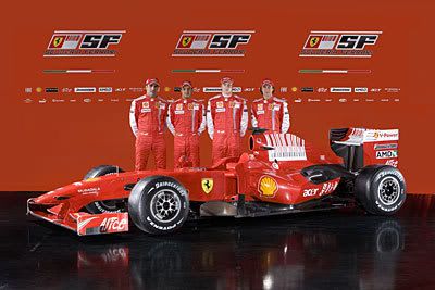 All F60 with Marc Gene, Felipe Massa, Kimi Raikkonen and Luca Badoer