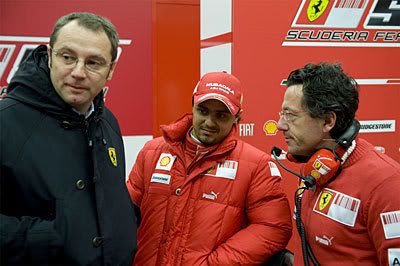 DMB Stefano Domenicali, Felipe Massa and Luca Baldiseri