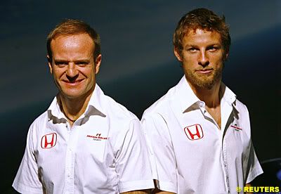 11 Rubens Barrichello left Ferrari for Honda and alongside Jenson Button created a feared pairing
