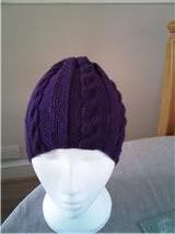 Purple beanie hat