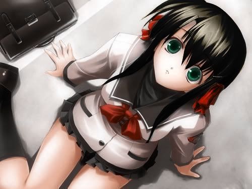 brown haired anime girl