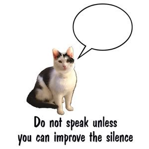 Do not speak unless you can improve the silence