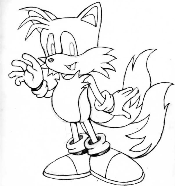 tails the fox coloring pages - photo #43