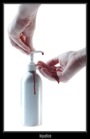 I wash my hands with your blood Pictures, Images and Photos