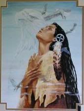 Native American Woman Eagle Prayer Pictures, Images and Photos