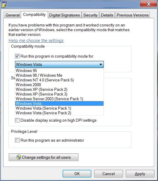 Xp Service Pack 3 Compatibility Mode Vista