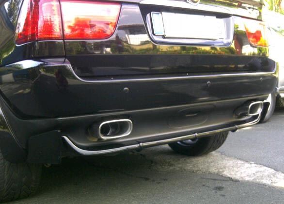 Black soot tailpipe bmw #6