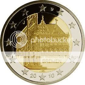 Germany 2 euro 2010 Bremen 1 mint BiMetallic UNC  