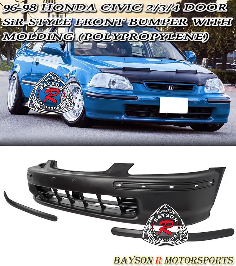 Bumper Cover Kit For 96-98 Honda Civic Front 2pc