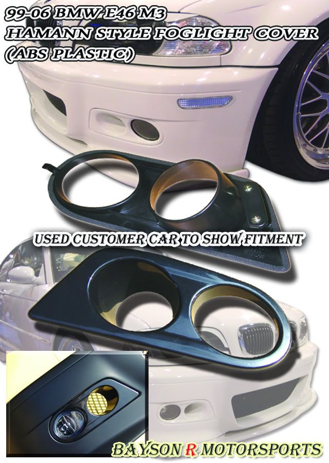 Air Duct Dual Vent Fog Covers Abs Fit 01 06 Bmw E46 M3 Ebay