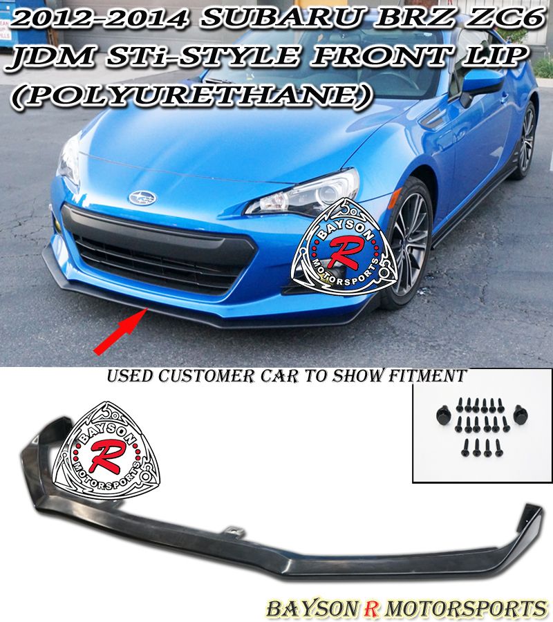 Fits 13-16 Subaru BRZ Sti Style Front Bumper Lip Urethane