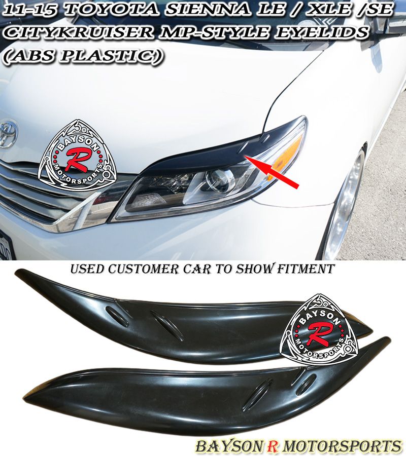 Painted For TOYOTA Sienna Front MP Eyelids Eyebrows Headlight Cover