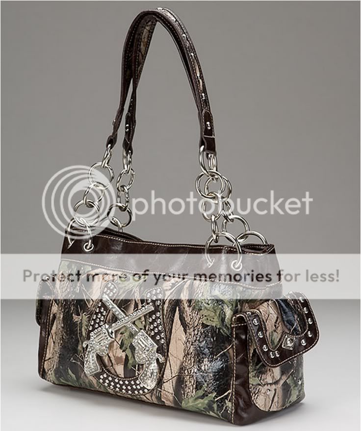 Montana West Camouflage Cross Pistol Satchel DG 8085 Coffee  